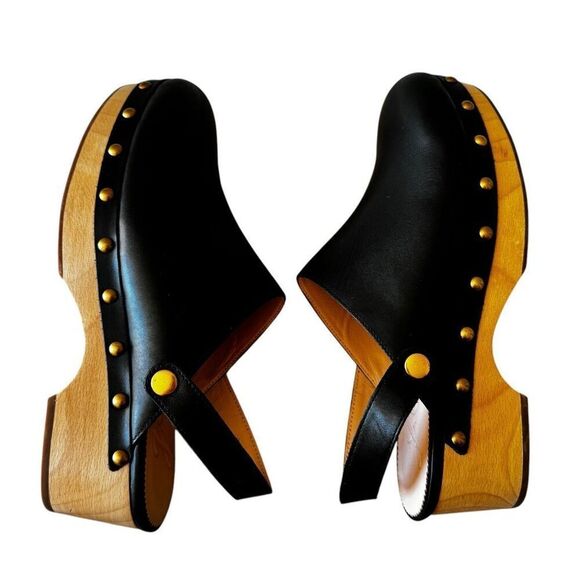 J. Crew Factory Black Heeled Clogs - Picture 6 of 14